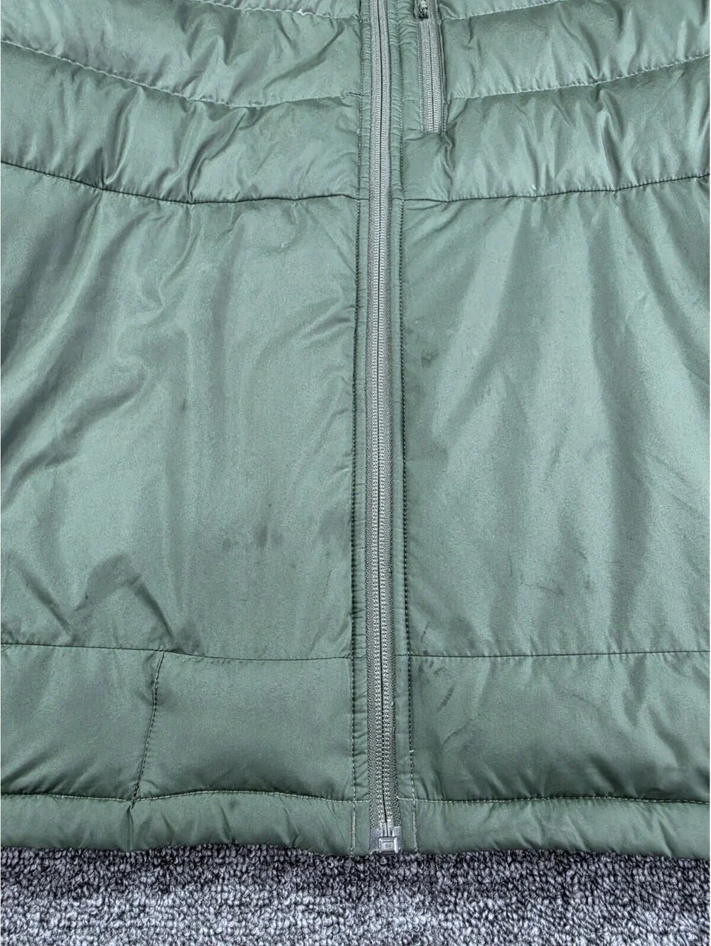The North Face Men's Green 550 Down Puffer Jacket Full Zip Pockets Size 2XL